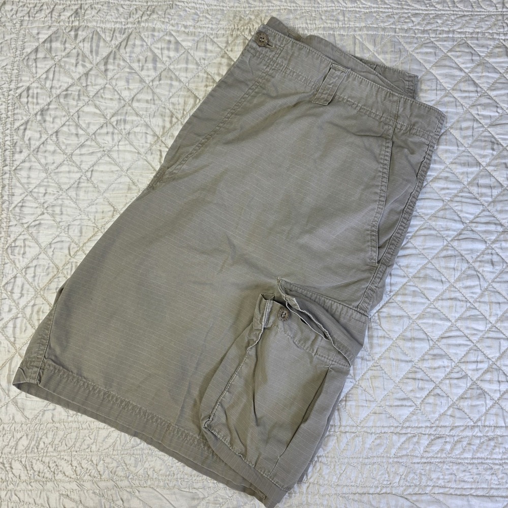 Vintage J. Crew Mens 38 Khaki Cargo Ripstop Safari Hiking Shorts Outdoor Gorpcor
